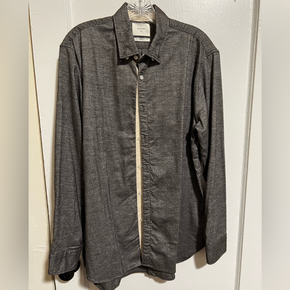 Billy Reid Brushed Twill Shirt Brown M